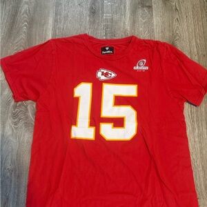 Fanatics Chiefs Red T-Shirt with Number 15 and Logo